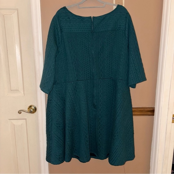 ModCloth textured cable knit‎ dress green size 4X - Picture 2 of 4